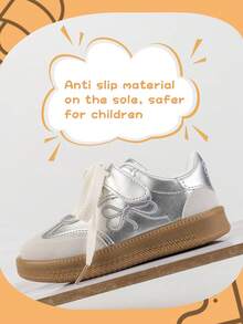 Kids Shoes, Boys Shoes, Girls Shoes, Fashionable Multi-Function Hook And Loop Shoes, Comfortable & Breathable, Soft Multi-Function, Suitable For Outdoor Activities, Back To School Season, Christmas, Picnics And Travels In All Seasons, Also An Ideal Choice For Children To Wear In Winter, Perfect For Casual Children Sports Shoes - Silver - View 8