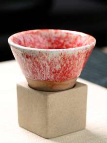 1 Set 100ml Creative Retro Ceramic Espresso Coffee Cup Rough Pottery Tea Cup Japanese Latte Pull Flower Porcelain Cup Household With Base Stoneware Personal New Pottery Mug School Supplies Back To School - Beige - View 17