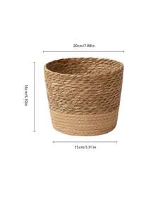 1 chậu trồng cây đan bằng cỏ biển tự nhiên phong cách Bắc Âu mới, chậu cây mây, giỏ hoa trang trí nhà cửa, chậu trồng cây đa năng trong vườn (Kích thước thực tế có thể thay đổi đôi chút) - Nhiều màu - Xem 13