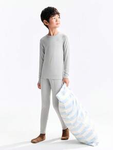 Annil Kinderkleidung für Mädchen, Jungen, Mädchen, Teenager, Herbst Shirts und Hosen Sets, warme Hauskleidung, antibakteriell, feuchtigkeitsabsorbierend und wärmeisolierend, Herbst Shirts und Hosen