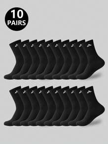 1/5/10/20 Pairs Casual Long Socks, Simple Comfort Breathable Daily Wear Unisex Crew Socks, Fall Socks