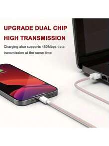 2 条数据线 + 6 条扎带组合套装，配备 3.3 英尺/6.6 英尺尼龙编织快速充电数据线，兼容 14/13/12/11/10，适合家庭和办公室使用