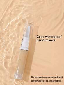 5毫升液体粉底瓶，真空抗氧化鸭嘴式便携旅行装乳液面霜笔，透明旋转笔，灰色砂纸指甲锉双面摩擦条，化妆唇彩容器涂抹器睫毛增长液管，化妆唇彩涂抹器，睫毛增长精华液管 - 無色 - 查看 3