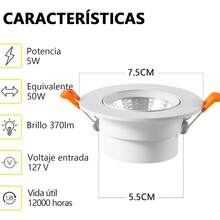 3 Inch LED Recessed Lighting, 3W Round Downlights (55W Halogen Equivalent), CRI80, 6500K White LED Ceiling Light For Living Room, Office, 10 Pack - 5W (450lm) - View 3