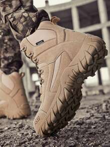 Outdoor Hiking Shoes, Camping Desert Boots, Work Boots, Lightweight Durable Military Combat Boots, Comfortable High-Top Shoes, Fashion Men's New Triangular Delta Climbing Shoes, Battlefield Training Military Boots