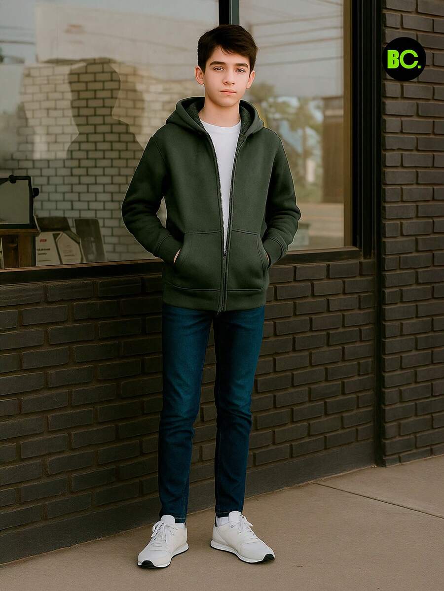 Big City Tween Boys Sweatshirts - Dark Green - View 1