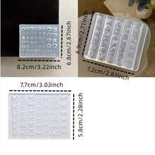 1 khuôn silicon tái sử dụng hình trái tim và nơ 3D, chất liệu trong suốt, có thể tạo hình ngôi sao và vỏ sò, khuôn khắc móng, dụng cụ trang trí làm đồ trang sức DIY, khuôn trang trí móng 3D dễ thương. - Nhiều màu - Xem 11