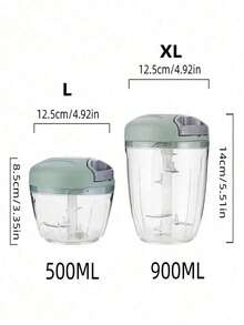 1pc Kitchen Garlic Press, Rotary Mixer, Multi-Function Vegetable Slicer, Food Grinder, Manual Garlic Press - Green - View 3