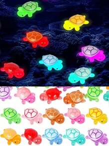 Night Light Turtle Statues - Resin Garden Miniature Animal Decorations - No Need For Electricity Or Batteries, Outdoor Decorations, Colorful Glowing Plastic Handmade Models, Suitable For DIY, Nail Art, And Home Decoration | Playful Animal Statues | Decorative Turtles