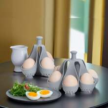 4/6 Cavity Silicone Egg Cooker, Soft High Temperature Resistant Silicone Steamer Tray, Ideal Kitchen Tool For Boiling Eggs, Family Breakfast