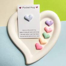 1/6 قطعة، بطاقة تهنئة بقلب ماكرون على شكل قلب، هدية من الراتنج، أعطها لأفضل الأصدقاء - تذكار جميل للأصدقاء الإناث. هدية لفتة حلوة، عناق بطاقة الحب، هدايا عيد الحب الرائعة. تذكاراً للصداقة الأنيقة، مفاجأة سنتيم، يجب أن يكون لديك لأفضل التجمعات الرومانية أو التجمعات