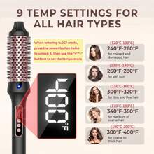 UKLISS 3-In-1 Multi-Function Hot Air Brush, Curling & Straightening, Automatic Rotating Hot Air Styler For Big Waves