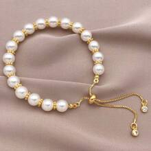 3pcs 18K Gold Plated Brass Adjustable Box Chain, Rubber Bead Bracelet Extender, Adjustable Bracelet Connector, Suitable For Women Jewelry Making