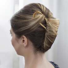 French Hair Pin Metal Hair Pin U Shaped Hair Clip Women Girls Hairstyle Decorative Accessories (Gold) - 1 - 查看 2