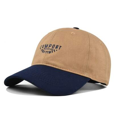 1pc Fashion Color Block Letter Embroidered Baseball Cap