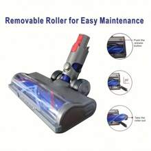 1 件升级版直驱刷头喷嘴适用于 V7 V8 V10 V11 V15 可替换零件 LED 吸尘器