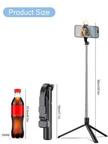 Latest 170cm/66.9in Bluetooth Remote Control Selfie Stick & Phone Holder, Suitable For Video Recording, Life Logging, Extendable, 360° Rotatable, Anti-Shake, Foldable & Portable Tripod For IOS & Android Phones, Ideal For Summer Vacation, Travel, Lighting, Outdoor Activities, Live Streaming - Multicolor - View 11