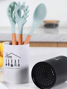 1pc Stainless Steel Chopstick Holder, Kitchen Hotel Restaurant Creative Tableware Storage & Draining Chopstick Canister - Multicolor - View 5