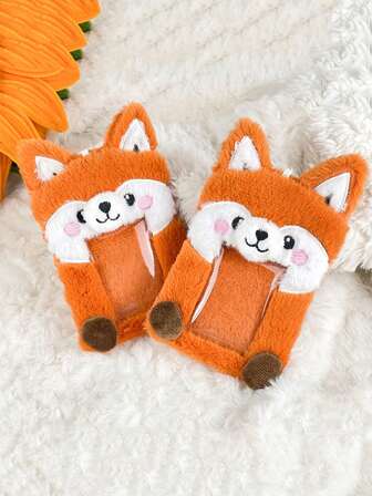 1pc (15cm/5.91in) Cute Creative Neutral Keychain, Fox Cartoon Expression, Suitable For Office Worker, Card Holder, ID Card, Idol Card, Bag Pendant, Soft & Cute, Portable & Transparent Card Case, Student, Car Decor, Plush Pendant, Gift For Friends, Girlfriend, Sisters, Couples, Birthday, Holiday, All Seasons, Super Adorable & Exquisite Small Gift