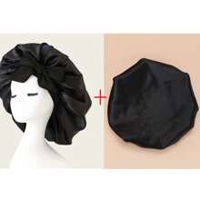 1/2pcs Luxurious Satin & Silk Bonnet For Sleeping - Adjustable Comfort Fit With Tie Band - Unisex Night Hair Protection For Men & Women