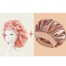 1/2pcs Luxurious Satin & Silk Bonnet For Sleeping - Adjustable Comfort Fit With Tie Band - Unisex Night Hair Protection For Men & Women