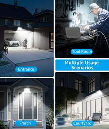 Aigostar Foco LED Exterior 50w, 4500LM Foco Proyector LED, IP65 Impermeable Luz de , Luz blanca 6500K Luces led exterior, Para Jardín, Patio, Garaje, Paquete de 2 - 50w-6500k - Ver 6