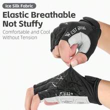 Gloves de seda de hielo con dedo corto de verano, dedos medios Glovos para exteriores, transpirables, antideslizantes Equipo de Globos - Multicolor - Ver 4