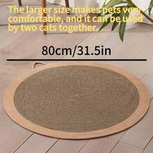 1pc Non-Shed Rope Woven Cat Scratching Pad, Suitable For Cat Scratching And Lounging, Household Pet Gift To Improve Ambience