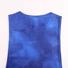 Men's Sleeveless Muscle Stringer Tank Top Cut Open Gym Training Bodybuilding Vest Shirts-2025 - 藍色 - 查看 6