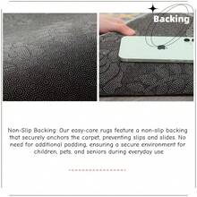 New Large Area Rug, Personalized Gray Distressed Pattern, Modern Minimalist Style, Made With High-Density Knitting, Features Slip-Resistant, Fade-Resistant, And Abrasion-Resistant Surface, Anti-Slip Granules On The Bottom For Enhanced Friction. This Luxurious Area Rug Complements Various Home Decoration Styles, - Multicolor - View 9