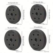 1pc Rubber Coated Dumbbell Plate, 1-3kg, 28mm Diameter Hole, Gym