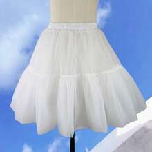 1 件女士芭蕾舞裙衬裙洛丽塔风格蓬松裙撑，适合连衣裙、婚纱、女士秋季服装 - 白色 - 查看 7