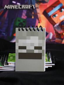 Microsoft 8PCs  Officially Licensed  Game Peripherals TNT Multicolor Pocket Miner Style Fuzzy Powder Pig Spinning Coil Notebook Mini Notebook Mini Birthday Party Notepad Themed Notebook