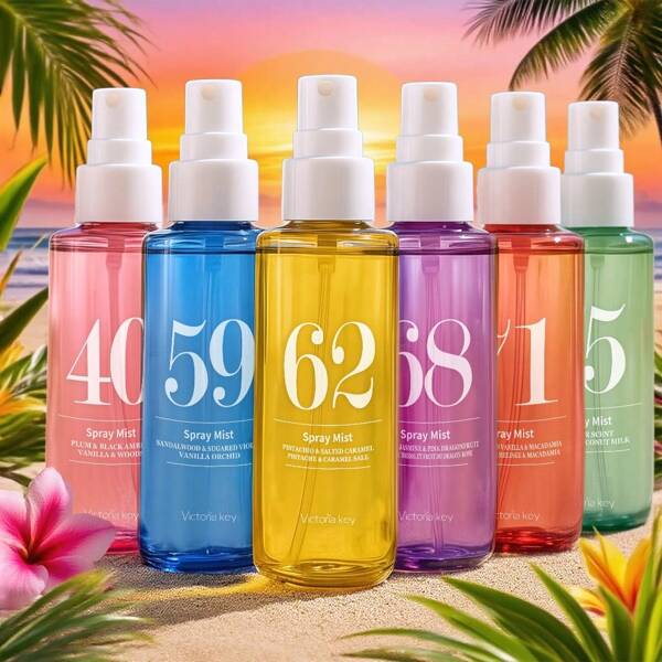 1pc 90ml Digital Fragrance Sprayer, Air Freshener, A Must-Have For Vacations, With Up To 6 Series To Choose From, A Home Fragrance Suitable For Both Men And Women. It Is An Indoor And Outdoor Air Freshener, Enhancing A Happy State.