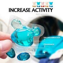 50 szt. perełek do prania o zapachu jaśminu, 5 w 1, długotrwały zapach, dogłębne czyszczenie, płyn do płukania tkanin, neutralne pH, odpowiedni do tkanin, płyn, dodecylosiarczan sodu, niezbędny środek do czyszczenia w domu, świeży zapach jaśminu - Wielokolorowe - Zobacz 4