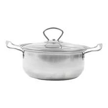 11 Piece Stainless Steel Cookware Saucepan Set Pan Pot Kitchen Cooking Glass Lid - Silver - View 8