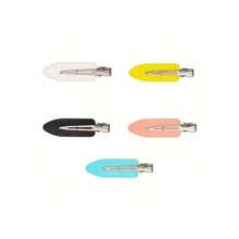 1pcs, Traceless Hair Clip, Shredded Hair Side Clip, Ins, Glue Cute Hair Clip, Pink Acrylic - 淺粉色 - 查看 4