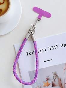 1 件彩色手工手机挂绳，创意涤纶腕带手机挂饰