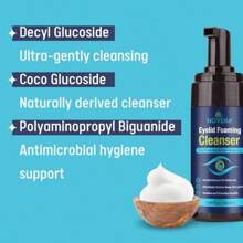 Eyelid Foaming Cleanser Everyday Scrub For Soothing Relief Refreshing Mild Eye Lid Wash To Remove Pollen Dirt Oil Lash Shampoo Makeup Remover To Port Healthy Eyes 3.4oz - Clear - 查看 3