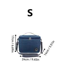 1 hộp đựng cơm trưa màu xanh navy, túi xách, túi cách nhiệt vuông, túi đựng cơm bento dày bằng giấy bạc, dành cho nhân viên văn phòng, học sinh mang theo bữa ăn, túi dã ngoại dung tích lớn - Nhiều màu - Xem 12