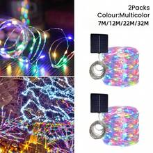 太阳能仙女灯 - 8 种模式，户外串灯适用于花园、阳台和树木装饰 - 非常适合圣诞节、万圣节、感恩节和婚礼防水 IP54 万圣节装饰圣诞装饰感恩节婚礼家居装饰家居装饰秋季装饰秋季装饰生日装饰礼品派对用品室内室外花园节日装饰墙面装饰万圣节装饰品