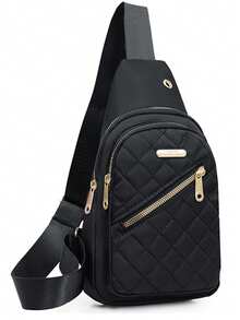 Front-Padded Backpack - Korean Style - Simple Men's Chest Bag - New Model - Multi-Layered Embroidery - Outdoor And Casual Chest Bag - Multicolor - View 7