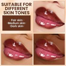 Lip Liner And Gloss Set, Dark Brown Plumping Lip Liner Lip Pencil Moisturizing Lightweight Lip Gloss Lip Combo, High Shine Glossy Lip Tint Lip Stain Makeup Long Lasting Lip Care For Women - 02 紅色 - 查看 7