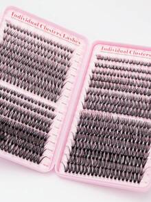 640PCS D Curl Clusters False Individual Lash Eyelashes Extensions 10-16mm Lash Mix, Large-Capacity Cluster Fake Eyelashes 10D 20D Mixed Style Segment Lash Book, D Curling Lash Eyelashes Extension, Volume Lashes Eyelash Extensions Wispy For Self Application At Home Daily Wear, Easy To Use Lash Clusters, Eyelash Clusters, Individual Eyelashes, Lashes, Fake Lashes - D - View 7