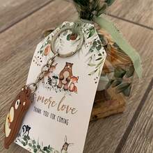 20 pièces Étiquettes de Smores de forêt, Étiquettes de faveurs de bébé de forêt - Multicolore - Voir 4