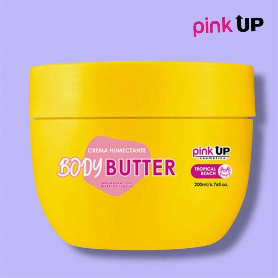Crema corporal Body Butter Pink Up hidratación intensa para piel seca y normal fórmula nutritiva suave aroma delicado reparación profunda textura cremosa cuidado diario belleza mujer - Tropical Beach - Ver 1