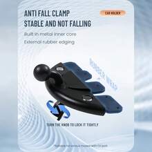 Suport magnetic pentru telefon cu slot CD auto, aspirație super puternică, poate fi acționată cu o singură mână, instalat ferm pe slotul CD multimedia auto, stabil și nu va cădea, compatibil cu iPhone, telefon Android, cadou pentru ziua de naștere, familie, prieteni, accesorii auto, suport telefon auto - Negru - Vizualizare 5