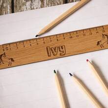 1pc Customized Rulers - Engravable With Name, Class, School Motto - Personalized Measuring Tools - Custom Student Stationery - Clear Scales - Creative Practical Gifts - Custom Straight Rulers - Bronze - View 10
