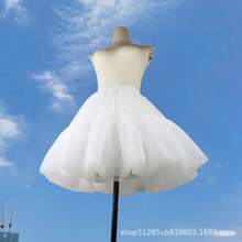 1 件女士芭蕾舞裙衬裙洛丽塔风格蓬松裙撑，适合连衣裙、婚纱、女士秋季服装 - 白色 - 查看 11