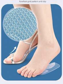 1/2 Paar transparente High Heels mit rutschfesten, bequemen Geleinlagen